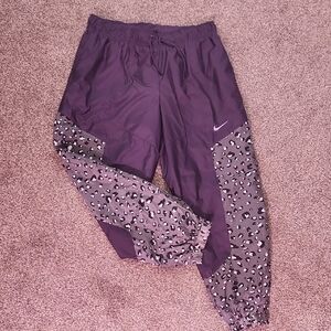 Nike Purple Sweatpants with Paisley Jogger Design
